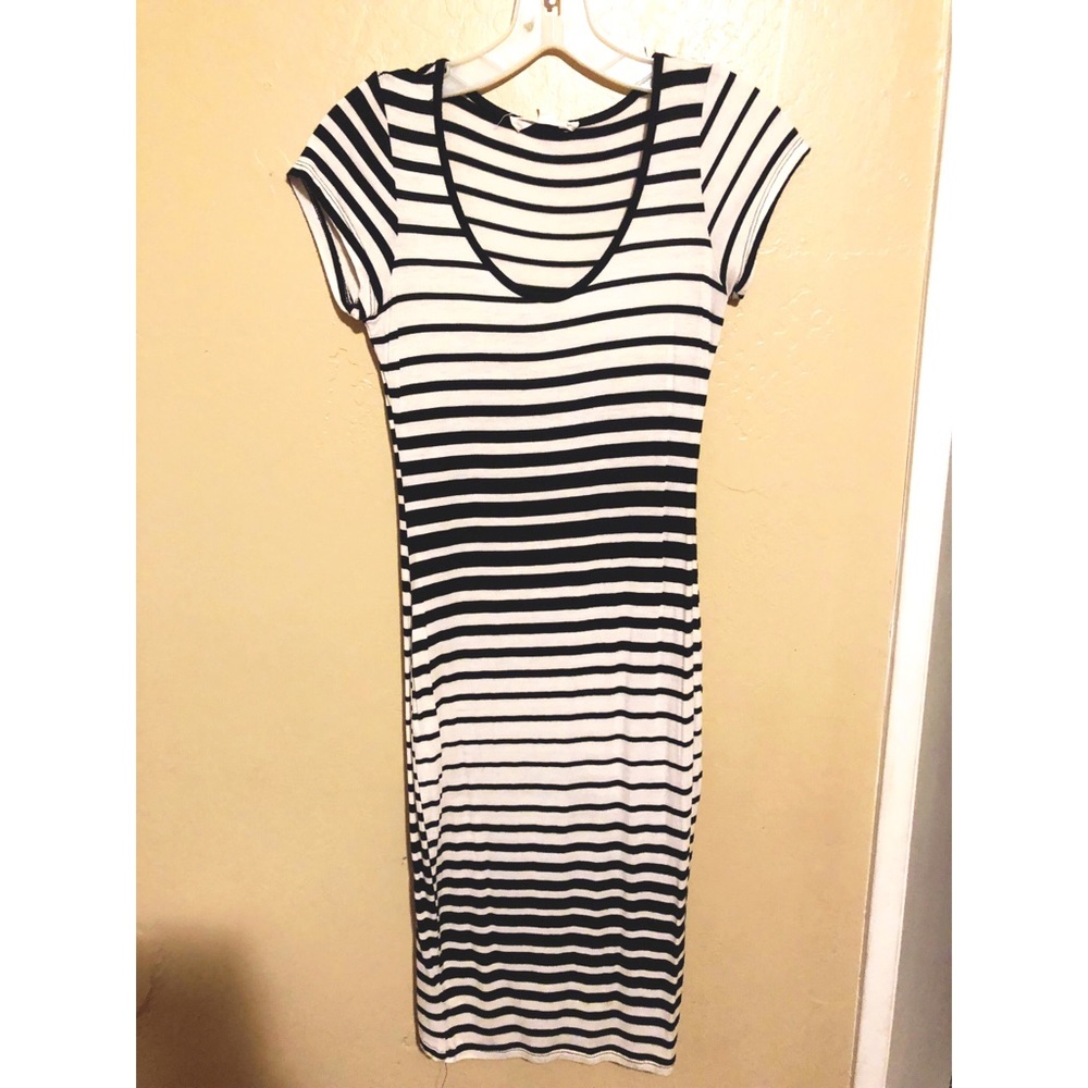 Striped body con dress